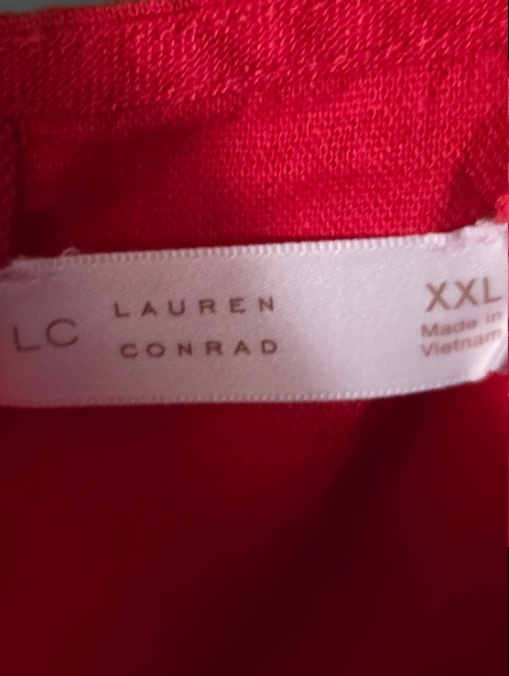 Red Tank Top With Button Down Back Detail - Picture 4 of 7